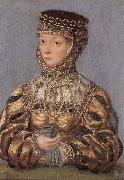 Lucas Cranach the Younger Miniature of Barbara Radziwill oil on canvas
